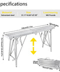 Slick Folding Scaffolding Deck With Quick Adjustable Height Settings For Drywall And RV Projects Rock Solid Work Platform Specifications