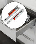 Heavy Duty Undermount Drawer Slides 2 Pack With Push To Close Bottom Mount Rails for Furniture Drawers, 25 cm Length