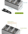 Three Bay Drone Battery Charging Dock For L1 And X1 Batteries Fast Three Battery Charging Station With LED Indicators