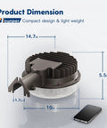 LED Barn Light 120W Dusk To Dawn Outdoor Flood Light With Photocell 15600LM 5000K Daylight Waterproof dimensions