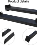 Hella Sturdy Heavy Duty 45 Degree Corner Brace Bracket 12 Pack Galvanized Steel Angle Support Connector For Wood Post Beam DIY Deck Fence And Backyard Upgrade Kit, showcasing two black angle support brackets.