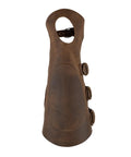 Archery Bracer With Thumb Slot And Adjustable Buckle Straps, Full Grain Leather Forearm Protector For Knights, Handmade Bourbon Brown
