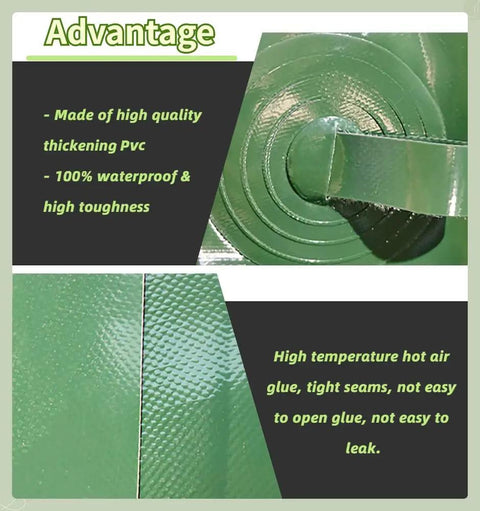 Massive Capacity Water Bladder for Outdoor Adventures material showing PVC texture and sealed seams.