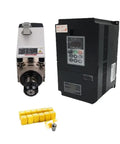 Rock Solid 4.5Kw Square Spindle Motor With Air Cooling And Four Heavy Duty Bearings Paired With A No Sweat 5.5Kw Vfd Controller Plus Er32 Chuck And Mandrel Kit For Shop Mods with VFD and ER32 chuck.
