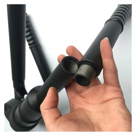 Heavy Duty Hydraulic Crimping Tool And Rebar Cutter With Handle connector detail, showing durable black metal components.