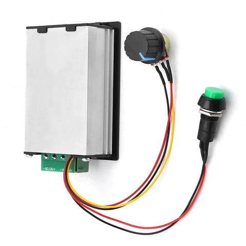 Dope DC Motor Speed Controller With Digital Display And Start Stop Switch, 6V To 60V, 30A PWM For DC Motors, front view