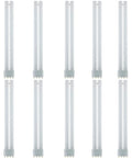 Plug-In Twin Tube CFL Lamp 24W 1800 Lumens 3500K Neutral White 4 Pin 2G11 Base 120 Volts Ideal for Reading Lamps and Desk Fixtures 10 Pack