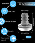 100 Clear Glass Table Top Bumpers With Stem Non Adhesive Rubber Grippers, 0.19in stem, waterproof, heavy duty design.