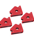 Heavy Duty 4 Pack Welding Positioner With 25 Lb Magnetic Hold For Multi Angle Soldering Assembly And Pipe Installation At 45 90 135 Degrees, red magnetic holders.