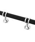 Set Of 10 Matte Black And Silver Cabinet Pulls 3 Inch 76mm Hole Centers Knurled Cabinet Handles For Cabinets And Drawers
