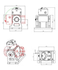 100 Millimeter Three Jaw Chuck Rotary Axis Adapter Runs Slick With Reliable Grip Precision Mount Kit technical drawing diagram.