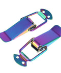 Universal Car Bumper Hook Clips Quick Release Fasteners For Trunk And Bumpers Multicolor 105x33mm 2 Pack, shown from top angle.