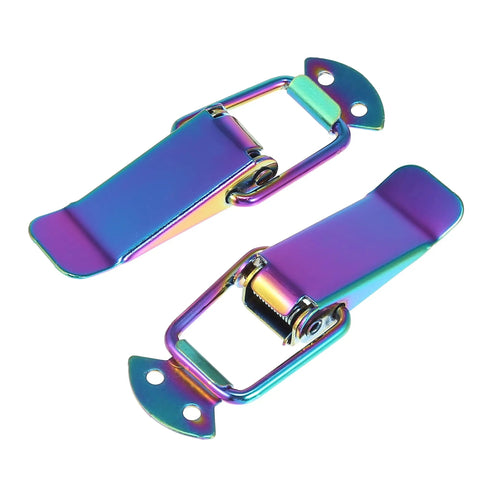 Universal Car Bumper Hook Clips Quick Release Fasteners For Trunk And Bumpers Multicolor 105x33mm 2 Pack, shown from top angle.