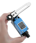 Duo Pack Adjustable Roller Lever Arm Momentary Limit Switch With DPDT NC NO Contacts For CNC Mills And Routers Metal Construction Mini Limit Switch Set, blue