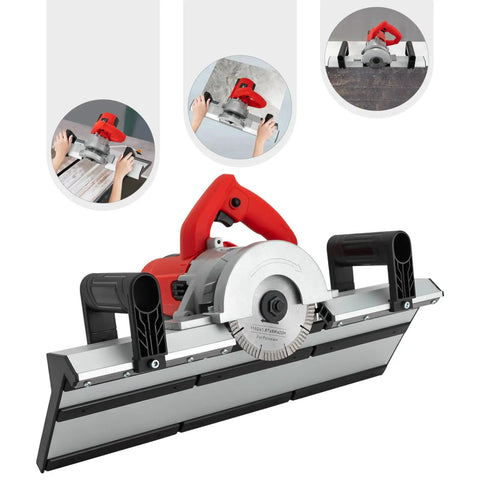 Heavy Duty 43 Degree Electric Tile Chamfering Tool 1200W Pro Grade Bevel Cutter with base for precision edge profiling on ceramic tile.
