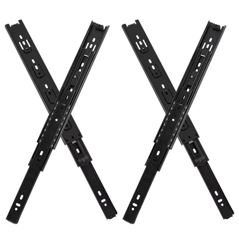 Slick Smooth Ball Bearing Slides 2 Pairs 8 Inch Heavy Duty Full Extension Cabinet Runners Side Mount with cross design.