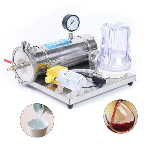 Heavy Duty Stainless Steel Carbon Filter Rig For Wine Beer Juice Kombucha Brewing Kickass Liquid Purification Setup With Dial Gauge And Slick Micro Mesh Screen For Super Fast Clarifying Sessions