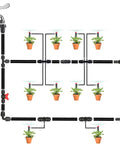 Three Way Lock Tee Barbed Irrigation Fittings For Half Inch Tubing setup for leak-proof garden drip watering system