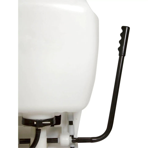 4 Gallon Backpack Sprayer For Lawn And Garden With Translucent Tank Wide Mouth For Easy Fill And Clean handle and shut-off lever