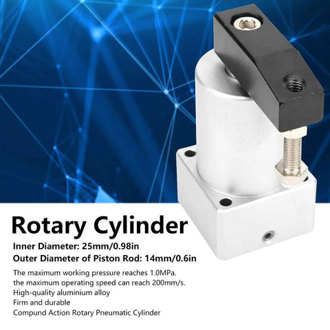 Double Acting Rotary Pneumatic Cylinder With 90 Degree Angle For Clamping And Corner Pressing Air Swing Tool in aluminum body