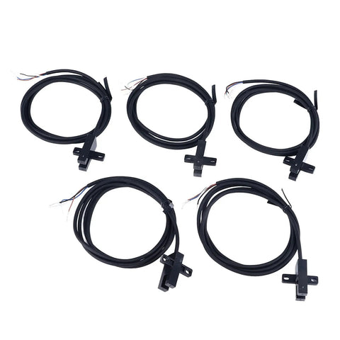 5 Piece Photoelectric Switch Sensor Set With U Shaped Slot for Accurate Detection and Flexible Positioning Quick Install kit