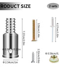 Two Pack Threaded Tip Replacement Kit for Mop and Broom Poles Ultra Durable Metal Handle Tips With 1 Inch Thread size chart