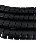 Close-up of spiral wrap hose protector, 1.58 inch OD, 12 foot length, showing abrasion-resistant surface for heavy-duty use.