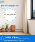 Room with cable wire clips mounted on wall, focus keyword: Heavy Duty Cable Wire Clips Pack Of 200 For 4mm To 10mm Cables Easy Nail Mount Round Plastic Clips For RG6 RG59 CAT5 CAT6 RJ45 Ethernet Coaxial Dish TV And Speaker Wires White Finish Keeps Cables Neat.