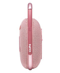 Side view of Clip 4 Portable Bluetooth Speaker With Carabiner IP67 Waterproof Dustproof 10 Hours Of Playtime Booming Sound in pink