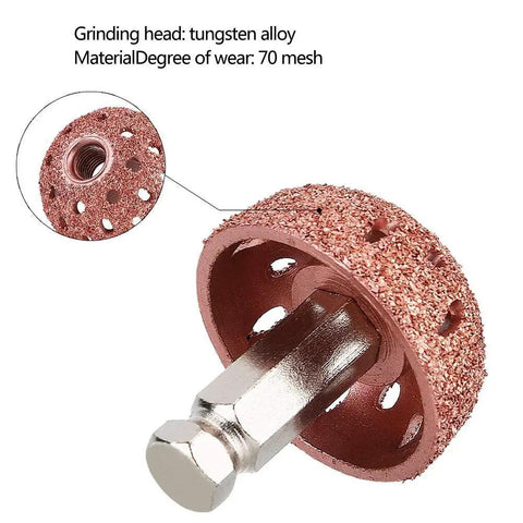 Badass 38mm Tire Buffer Wheel For Auto Grinder Tool With Coarse Grit Tungsten Alloy Grinding Head close-up view