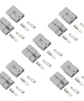 10 Pack 50 Amp Battery Quick Connect Disconnect Plug Kit For 6 To 8 Gauge Cables Heavy Duty Jumper Cable Connector Silver Plated Copper Terminals
