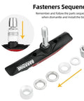 Fasteners sequence for 73mm Mtb V-Brake Pads With Dual Compound Rubber For Mechanical Linear Pull Brakes installation.