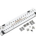 Precision Shelf Pin Drilling Template Slides In Smooth For Dead On Accuracy On Face Frame And Frameless Cabinets With Indexed Guides To Nail Perfect Spacing Every Single Time SPT2, with hardware and clear alignment markings.