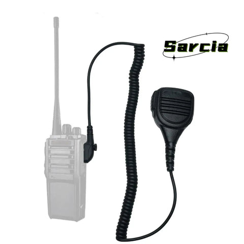 Speaker Microphone Hytera Compatible Radios With 3.5mm Jack, Push To Talk Mic for TC-508 TC-580 BD502 BD502i Walkie Talkie, coiled cord