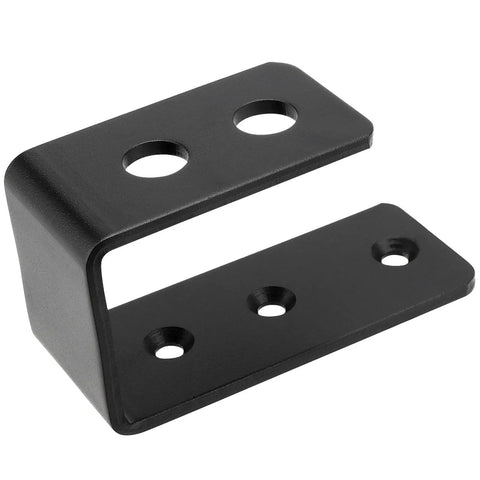 Built Tough Heavy Duty Door Barricade Brackets 8 Pack 2X4 Inch U Shaped Drop Open Bar Holders black coated iron bracket side view