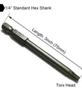 Security Torx Bit Set 11 Pieces With One Quarter Inch Hex Shank T6 T7 T8 T9 T10 T15 T20 T25 T27 T30 T40 3 Inch Length S2 Steel Torx Driver