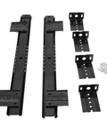Level Up Your Workstation Game With This Sweet 2 Pack 14 Inch Keyboard Slide Drawer Rails Crafted From Heavy Cold Rolled Steel providing sleek black metal rails and mounting brackets.