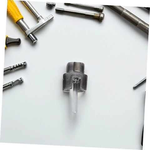 Lifkome Pvc Pipe Threader Tool Kit With Electric Drill For 1/2,3/4 And 1 Inch Plumbing Repair showing internal thread cutting bit.