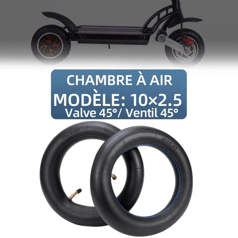 Beefed Up Two Pack Thick 10x2.5 Inner Tubes For Electric Scooters And Mini Bikes With 45 Degree Valve Includes Two Tire Levers