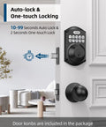 Fingerprint Door Lock Set With Keypad And Handle No Keys Needed Smart Auto Lock For Front Door Door Knob Deadbolt Easy Installation