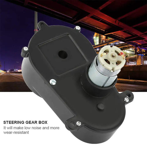 Quiet Electric Steering Gearbox For Kids Ride On Cars, High RPM 5600, 12V Replacement Motor With Low Noise and Durability