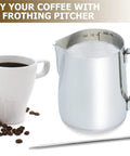 Milk Frothing Pitcher 20 Oz Stainless Steel Espresso Steaming Pitcher With Decorating Pen For Latte Art Cappuccino Coffee Lovers