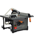 Hella Tough Portable Table Saw With 1750W Motor Built Different For Serious Woodworking And Crafting Projects Featuring Smooth Sliding Guide.