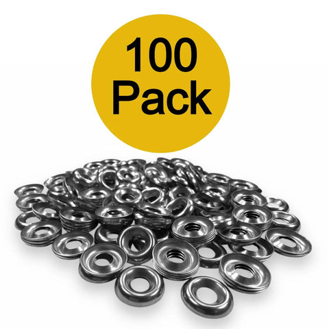 Stainless steel finishing washers #8, 100-pack