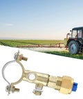 High Pressure Nozzle For Tractors Sprayer With Zinc Alloy Build in farm setting with tractor and field in background