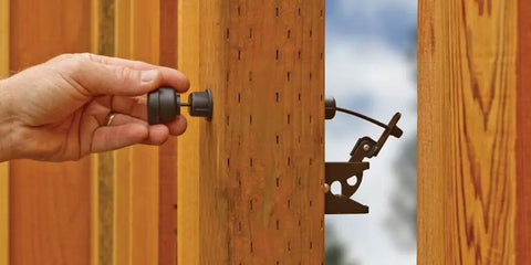 Dual Sided Outdoor Gate Latch For Wood Metal And Vinyl Fences With Integrated Pull And Gravity Latch Universal Fit Easy Install