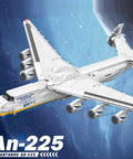 An-225 Transport Aircraft Building Blocks Set 1 135 Scale With 1728 Pieces Realistic Airplane Model Kit, side view