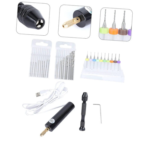 DIY Drilling Kit With Handmade Twist Drill Bits For Jewelry Making And PCB Projects Compact