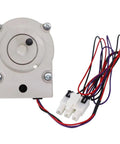Refrigerator Evaporator Fan Motor Replacement 4681JB1027C Compatible With LG And Kenmore Refrigerators, shown with wiring