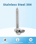 #14 X 2 Inch Stainless Steel Button Head Torx Sheet Metal Screws 304 Grade showing corrosion resistance and rust proof features.